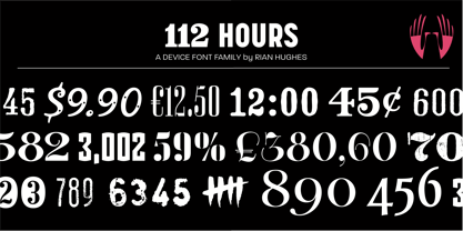 112 Hours Font Poster 1