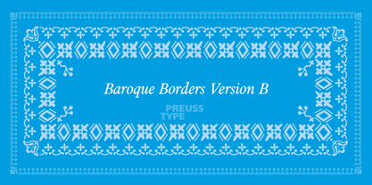 Baroque Borders B Fuente Póster 1