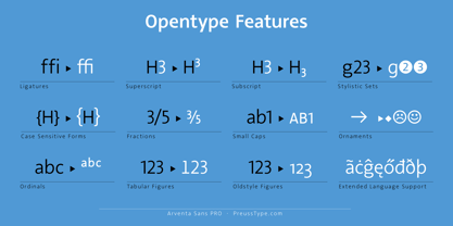 Arventa Sans Pro Fuente Póster 6