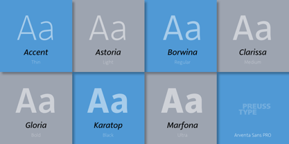 Arventa Sans Pro Font Poster 9