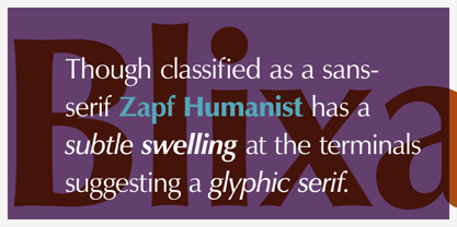 Zapf Humanist 601 Font Poster 3