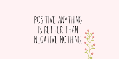 Positive Attitude Fuente Póster 4