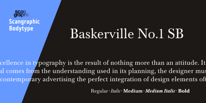 Baskerville No. 1 SB Font Poster 3