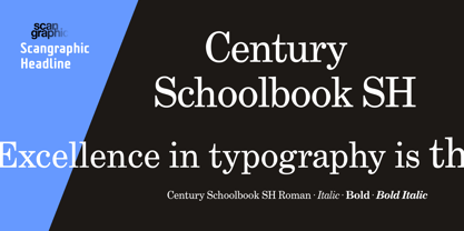 Century Schoolbook SH Font Poster 1