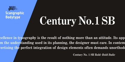 Century No. 1 SB Font Poster 2