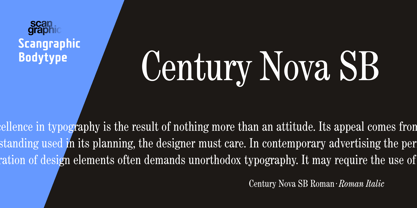 Century Nova SB Font Poster 2