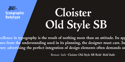 Cloister Old Style SB Font Poster 1