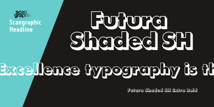 Futura Shaded SH Font Poster 1