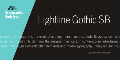 Lightline Gothic SB Fuente Póster 1