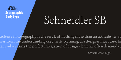 Schneidler SB Font Poster 1