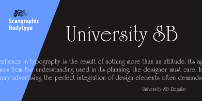University SB Font Poster 1