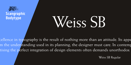 Weiss SB Font Poster 3