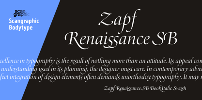 Zapf Renaissance Antiqua SB Font Poster 1