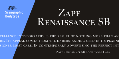 Zapf Renaissance Antiqua SB Font Poster 2
