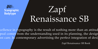 Zapf Renaissance Antiqua SB Font Poster 3