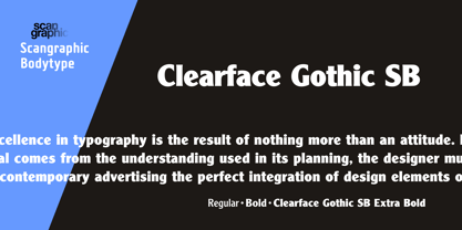 Clearface Gothic SB Font Poster 1