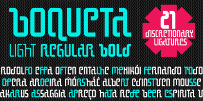 Boqueta Font Poster 1