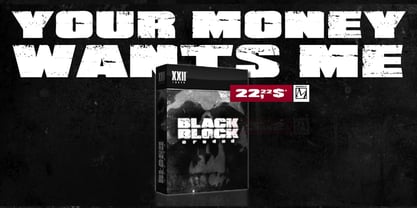 XXII BLACK-BLOCK Font Poster 2