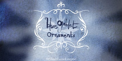 Blue Goblet Ornaments Font Poster 1