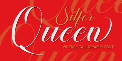 Silfer Queen Script Font Poster 1