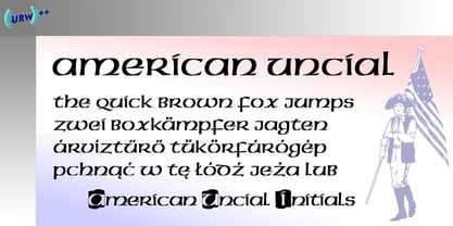 American Uncial Fuente Póster 1