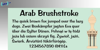 Arab Brushstroke Fuente Póster 1