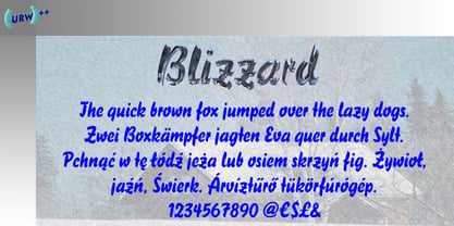 Blizzard Font Poster 1