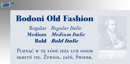 Bodoni Old Fashion Fuente Póster 1