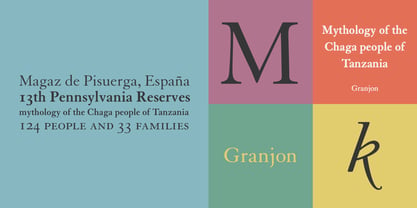 Granjon Font Poster 3