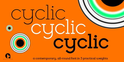 Cyclic Font Poster 8