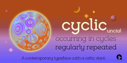Cyclic Uncial Font Poster 3