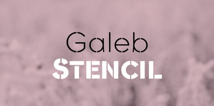 Galeb Stencil Font Poster 1