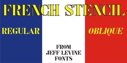 French Stencil JNL Font Poster 1