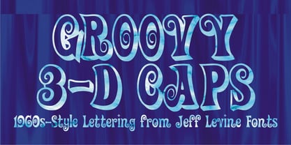 Groovy 3D Caps JNL Font Poster 1