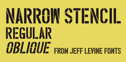 Narrow Stencil JNL Font Poster 1