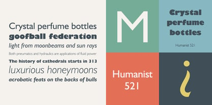 Humanist 521 Font Poster 2