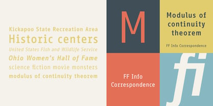 FF Info Correspondence Font Poster 1