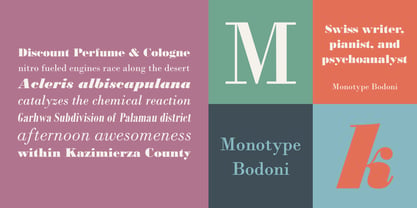 Monotype Bodoni Font Poster 3