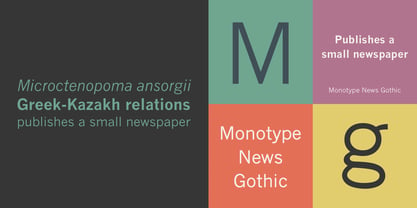 Monotype News Gothic Font Poster 3