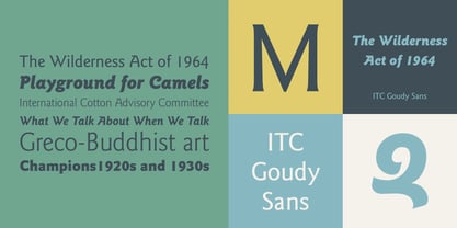 ITC Goudy Sans Fuente Póster 3