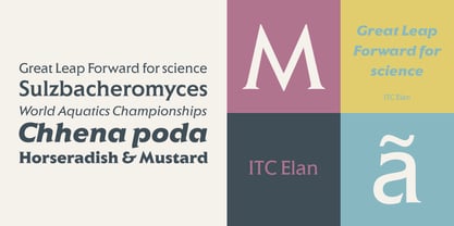 ITC Elan Font Poster 3