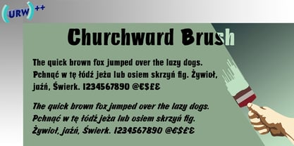 Churchward Brush Font Poster 1