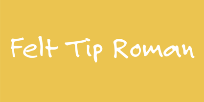 Felt Tip Roman Font Poster 1