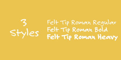 Felt Tip Roman Font Poster 3