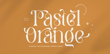 Pastel Orange Fuente Póster 1