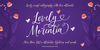 Lovely Morentia Font Poster 1