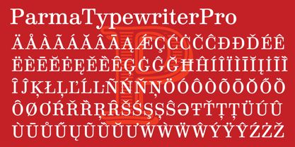 Parma Typewriter Pro Font Poster 3