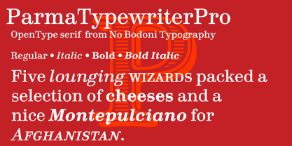 Parma Typewriter Pro Font Poster 1