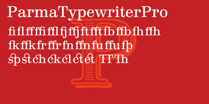 Parma Typewriter Pro Font Poster 7