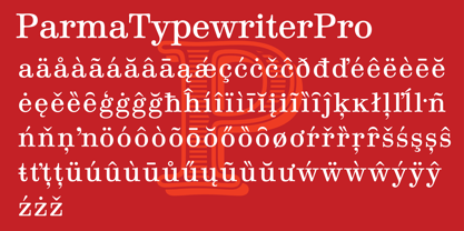 Parma Typewriter Pro Font Poster 4